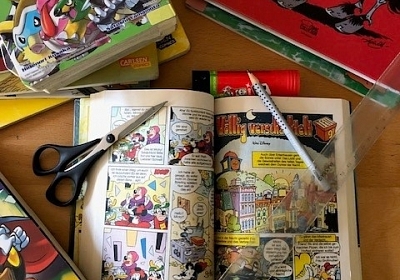 Kreativ mit Comics in der Bibliothek Niederholz
