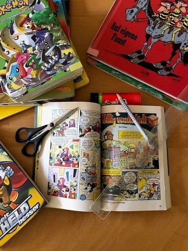 Kreativ mit Comics in der Bibliothek Niederholz